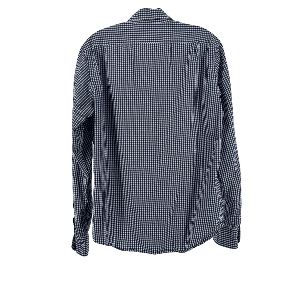 J.Crew Mens Slim Fit Navy Gingham Check Button Down Shirt Long Sleeve Cotton M - Picture 3 of 7